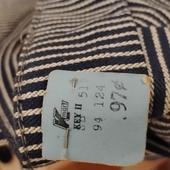 2 Vintage hickory Stripped Conductor Hats W/Tags Big K & Big Smith - Picture 9 of 11